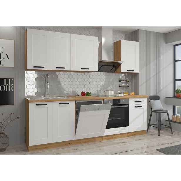 Kuchyňská linka 250 cm Luna 2 - Dub artisan + Bílá