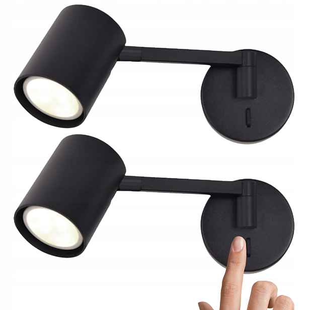 Sada 2 x pohyblivé nástěnné svítidlo na čtení s výložníkem 1xGU10 10W Snow Light