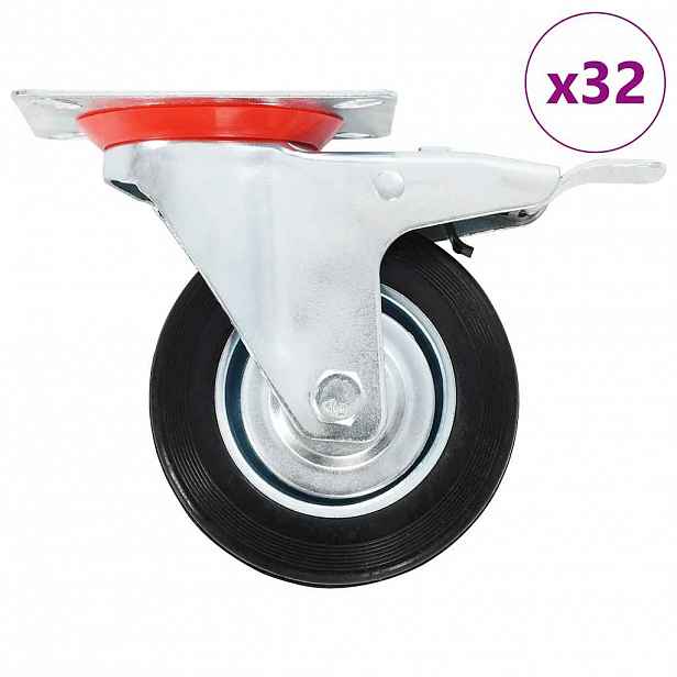 vidaXL 32 ks otočná kolečka 100 mm