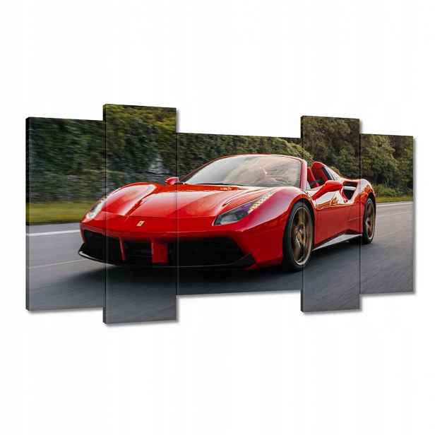 Obrazy 120x65 Červené Ferrari Cesta