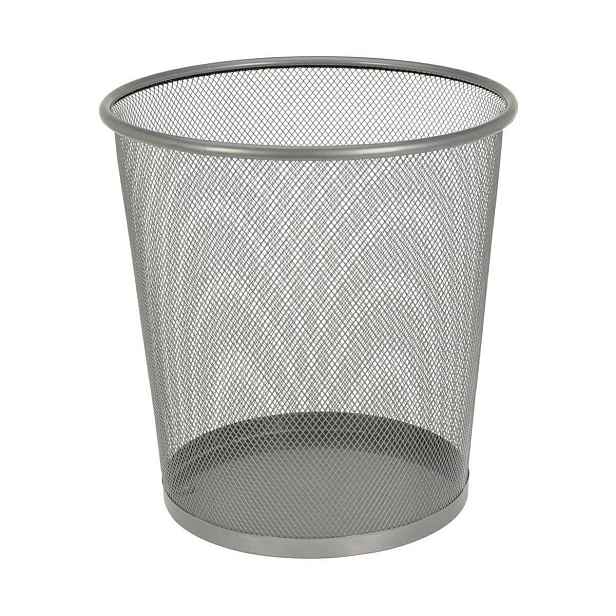 H&S Decoration Odpadkový koš SLIMO 28 cm stříbrný