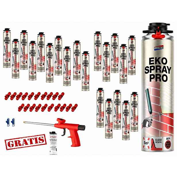 Pur Sprchová Pěna Polynor Eko Pro 850gr Termoizolace Zateplení garáže