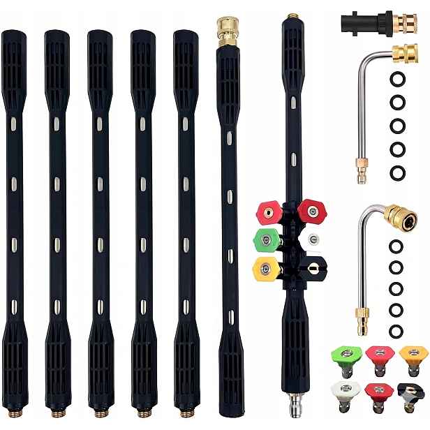 Sada prodlužovacích nástavců pro tlakovou myčku 2,9 m Z 1/4" Qc 6 trysek