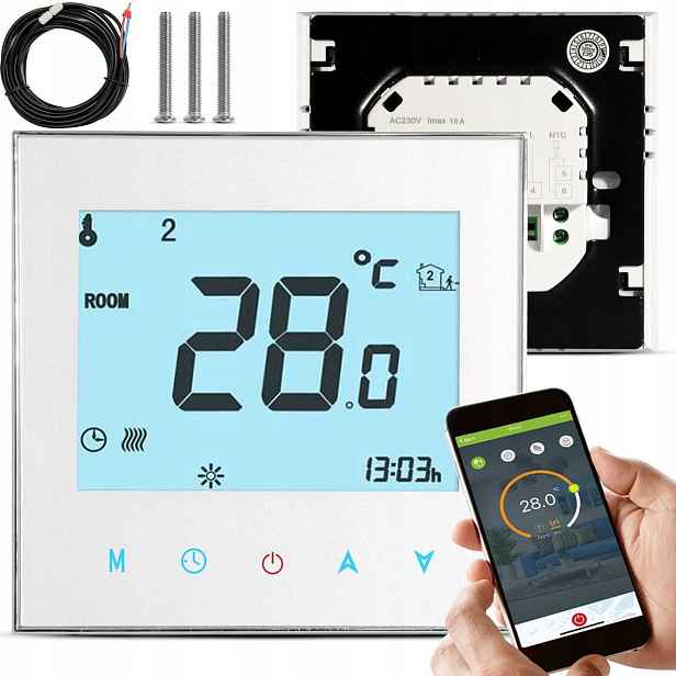 Termostat Cronos AC605H-WIFI Bílý