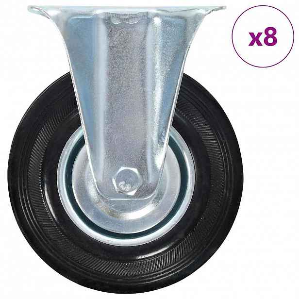 vidaXL 8 ks pevná kolečka 125 mm