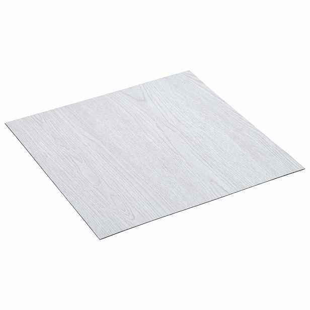 vidaXL Samolepicí podlahová prkna Bílá 30,5 x 30,5 cm 20 ks PVC