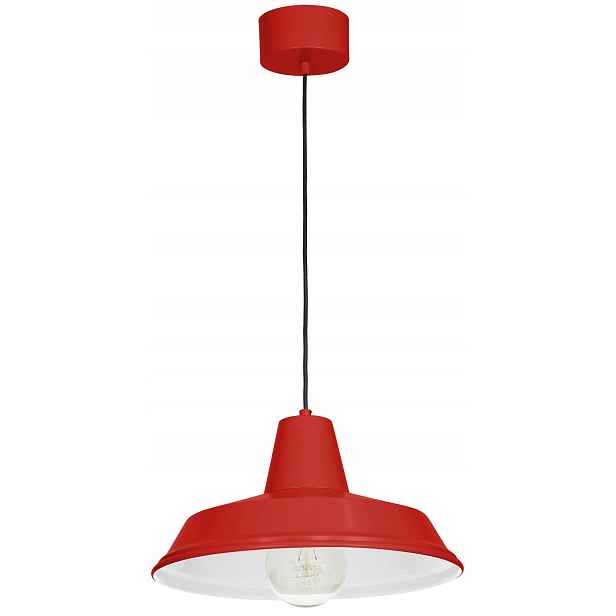 Závěsná lampa Class Červená Bílá, designový doplněk do jídelny