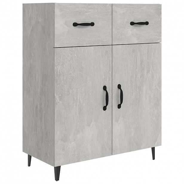 vidaXL Příborník betonově šedý 69,5 x 34 x 90 cm kompozitní dřevo