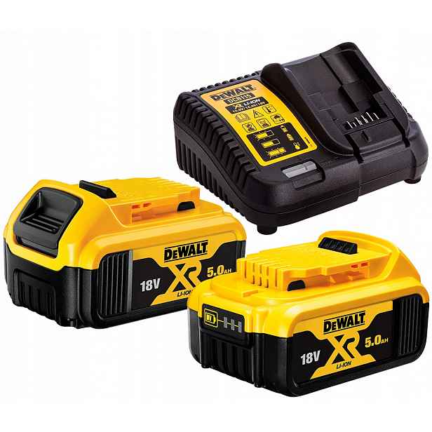 Sada DeWALT: Nabíječka DCB1104 2x Akumulátor 18V 5Ah Xr Li-Ion DCB184