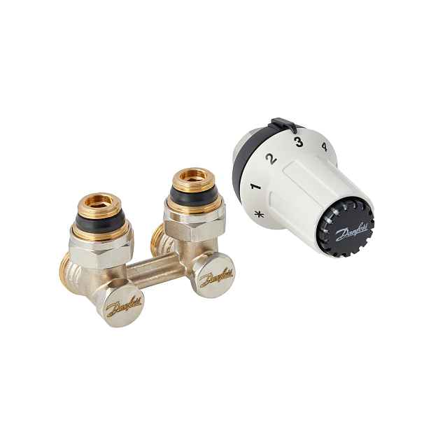 Sada termostatické hlavice DANFOSS RAS-CK a šroubení RLV-KB rohové, 013G5276