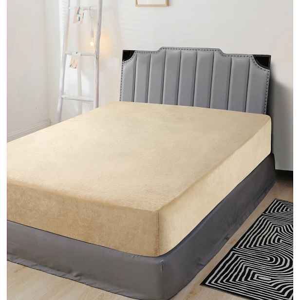 TP Mikroplyšové prostěradlo 90x200 Elegance - Světle Béžová