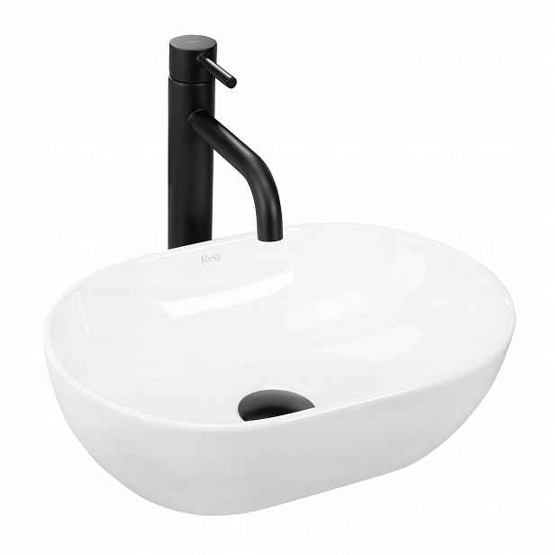 Umyvadlo Na Desku Malé Oválné Bílé Na Wc Rea Amelia Mini