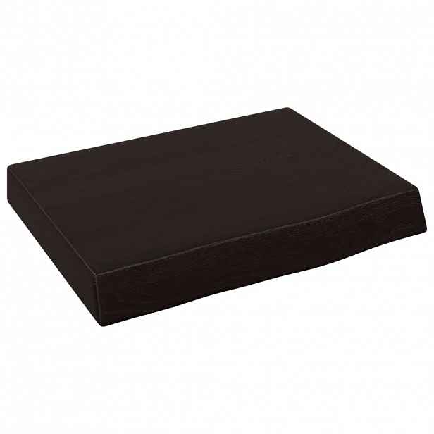 vidaXL Nástěnná police tmavě hnědá 40x30x(2-4)cm ošetřený masivní dub