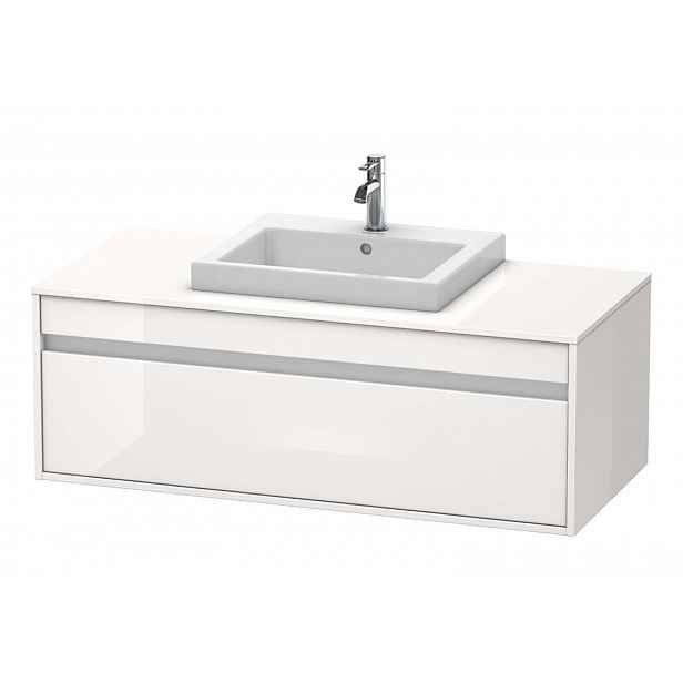 Duravit Ketho - Umyvadlová skříňka 43x120x55 cm, 1 zásuvka, lesklá bílá KT679602222