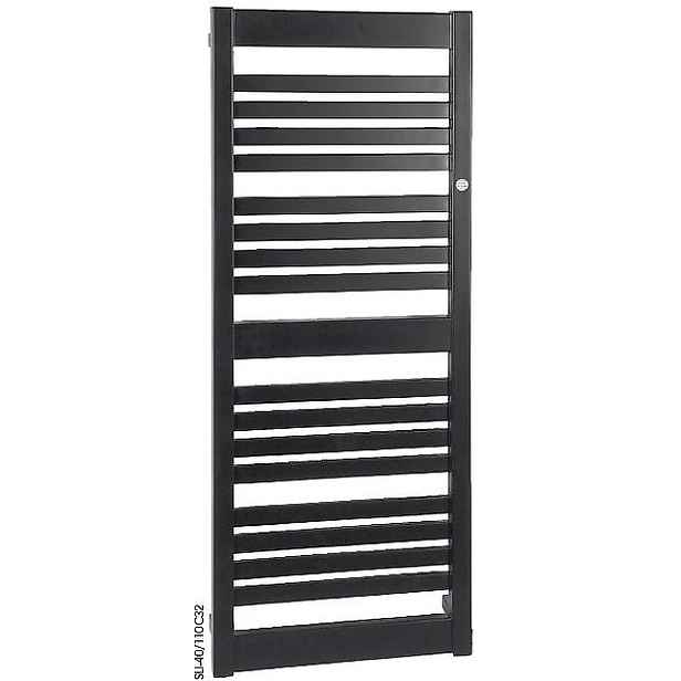 Instalprojekt Koupelnový radiátor Frame Slim Černý matný 400 x 1078 mm - spodní připojení - Hopa
