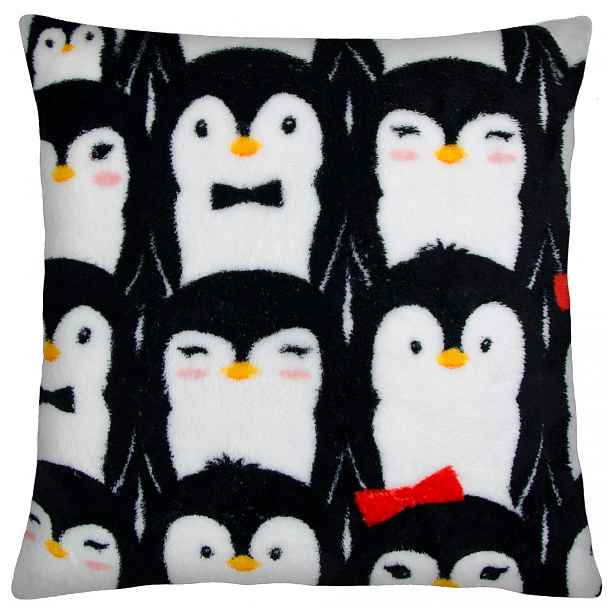 Povlak na polštář COOL PETS 40x40 cm, motiv tučňáci