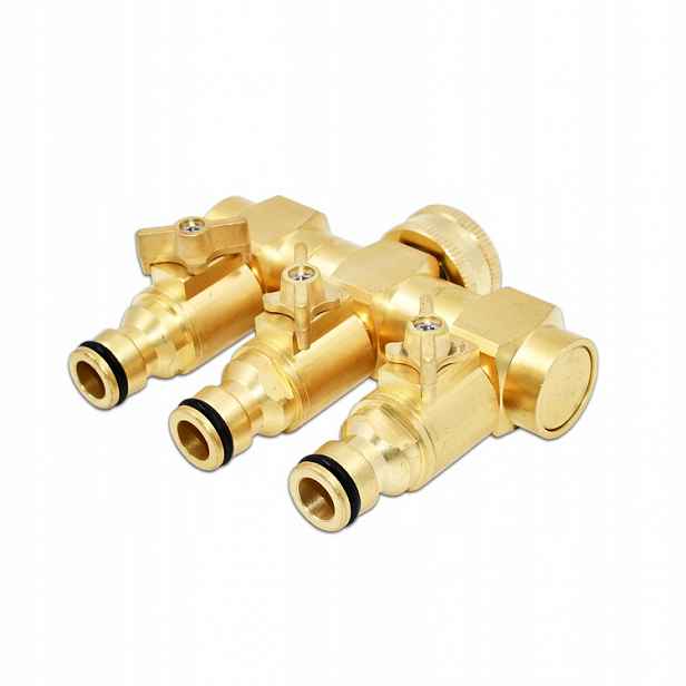 Připojení na kohoutek Aqua Line brass 3/4" 3 ventily spojovací mosaz