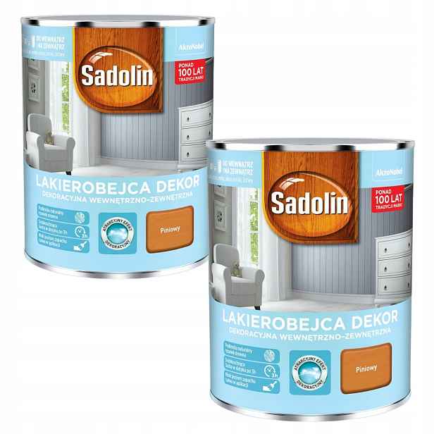 Set Sadolin Lakobejca 2x1L Dekor Na Dřevo Piniový Pinia 2L