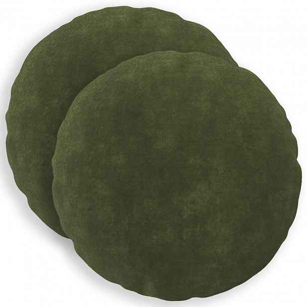 vidaXL Povlak na polštář 2 pcs HEERLEN Zelená Ø 40 cm