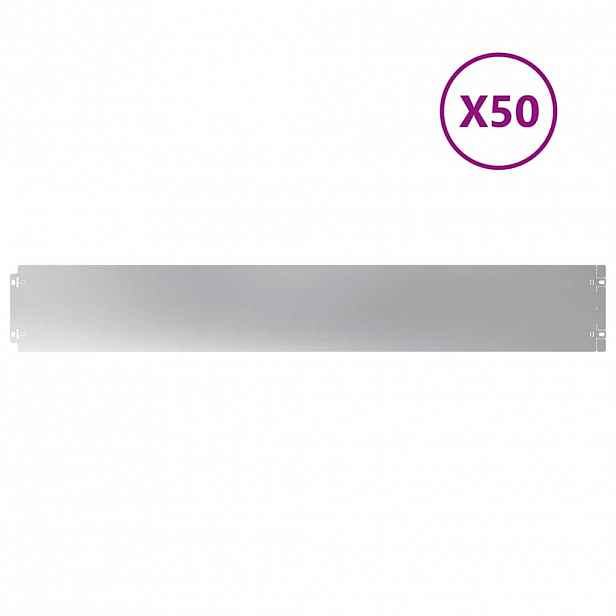 vidaXL Travní lemy 50 ks 15x103 cm pozinkovaná ocel