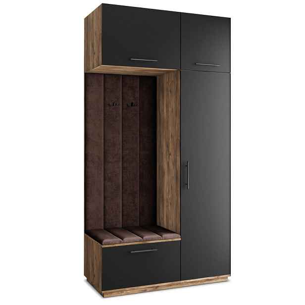 MASSENO MODERNÍ PŘEDSÍŇOVÁ SESTAVA REMA, 120/240/60 cm, dub Lefkas