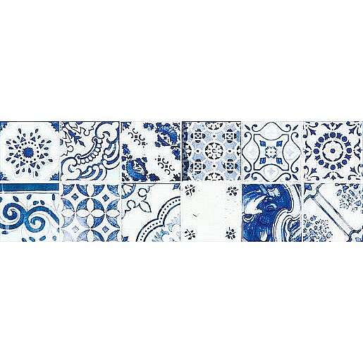 Dekor Rako Majolika modrá 20x60 cm lesk WARVE146.1