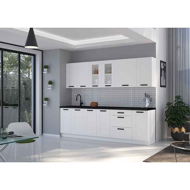 Kuchyňská linka 260 cm Luna 3 - Bílá + Bílá