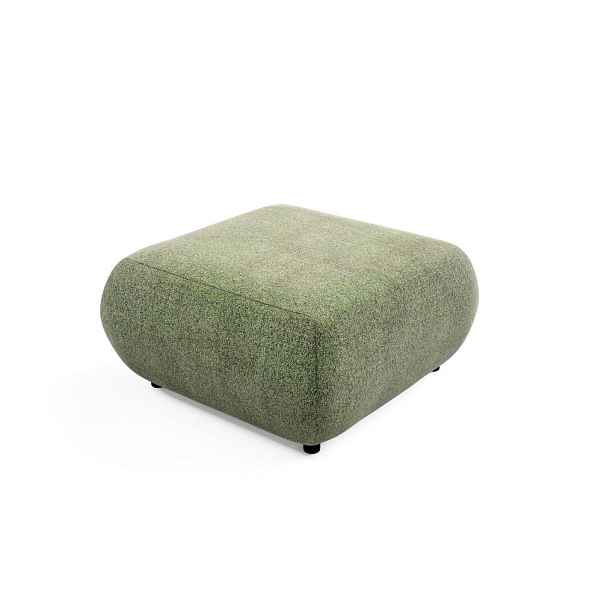 MASSENO ČALOUNĚNÝ TABURET DELTA, moderní, podnožka, zelený