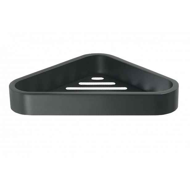 Sapho Gedy Smart - Polička do sprchy rohová 17x3x22 cm, černá mat 328314