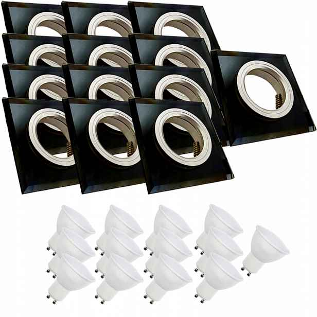13x Skleněné Stropní Svítidlo Zapuštěné Do Stropu Křišťál Led Žárovky 10W