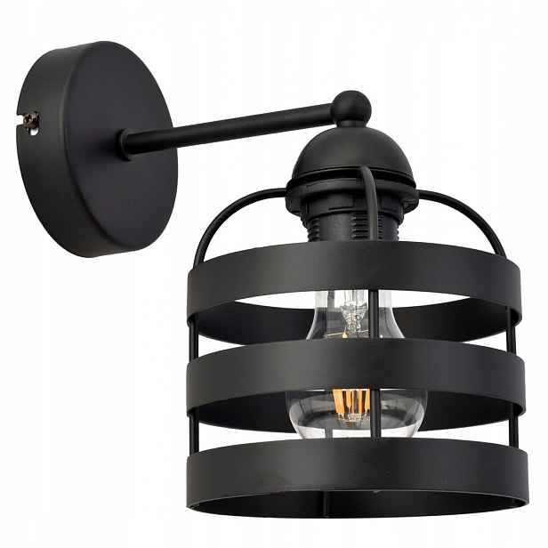 Černá industriální nástěnná lampa E27 60W Lars Eko-light