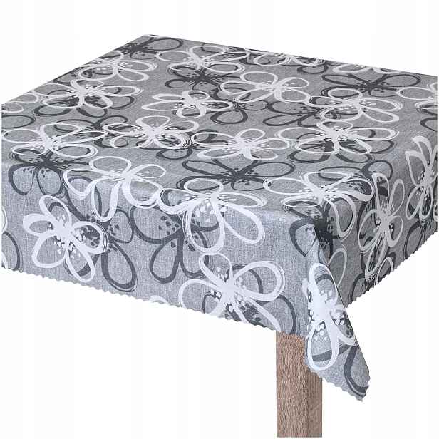 Ubrus odolný proti skvrnám v modernistickém stylu Abstraktní květiny 140 x 270 cm