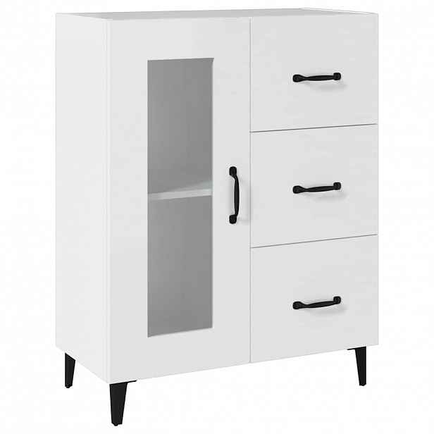 vidaXL Příborník bílý 69,5 x 34 x 90 cm kompozitní dřevo