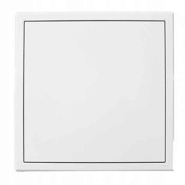 Dvířka revizní kovová 150 x 150 mm, s tlačným zámkem, bílá 0160