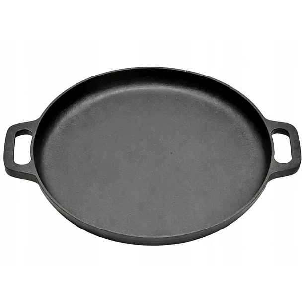 Litinová pánev pro indukční troubu na plyn Gril Ohniště velká 35 cm