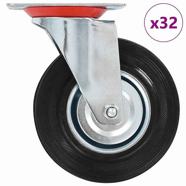 vidaXL 32 ks otočná kolečka 125 mm