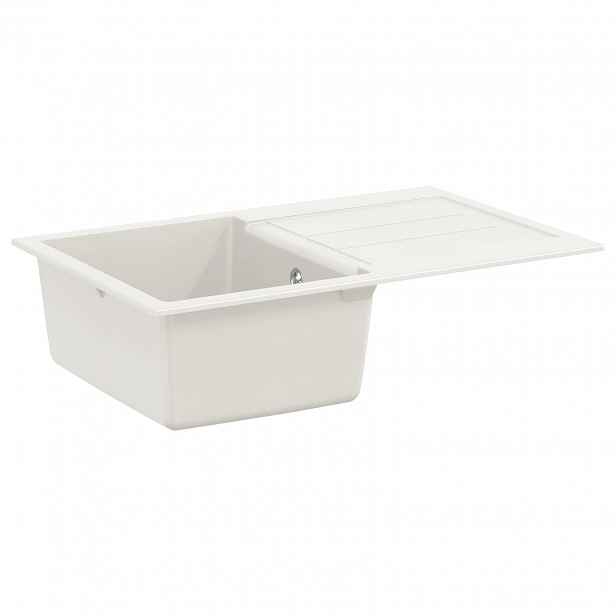 vidaXL Dřez Bílá 780 x 500 mm 80% Křemenné a 20% Pryskyřice