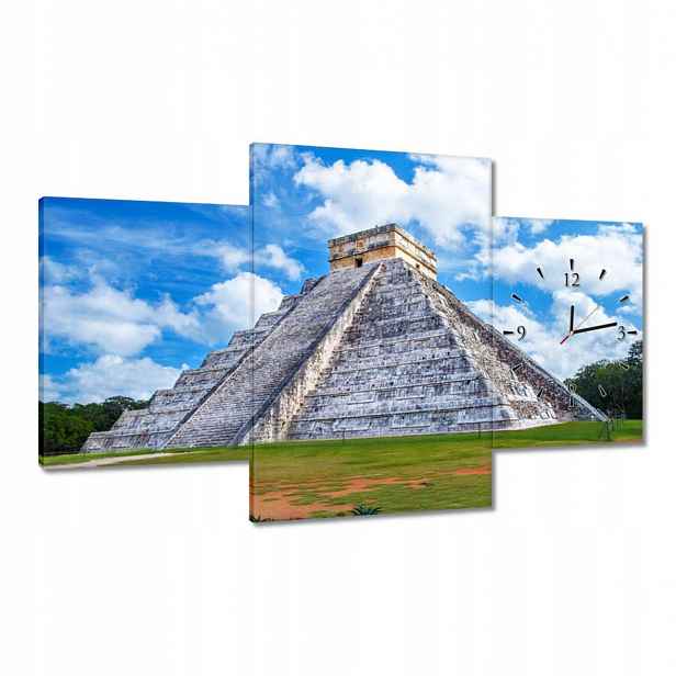 Hodiny 100x60 Kukulkanova pyramida Mexiko