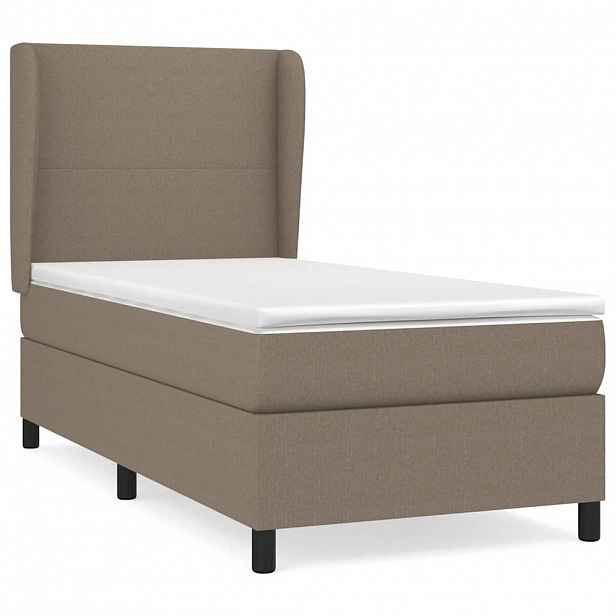vidaXL Box spring postel s matrací taupe 80x200 cm textil