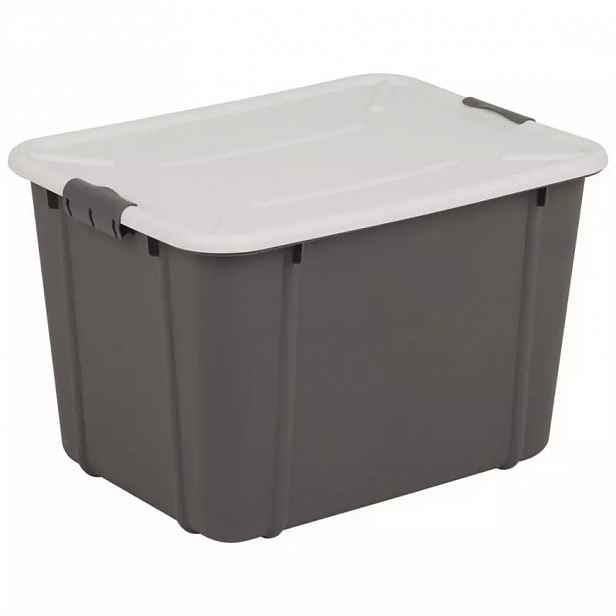 Box Velur 30l tmavě šedý melír