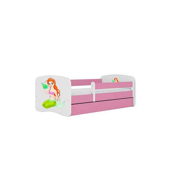 Kocot kids Dětská postel Babydreams mořská panna růžová, varianta 80x180, bez šuplíků, bez matrace