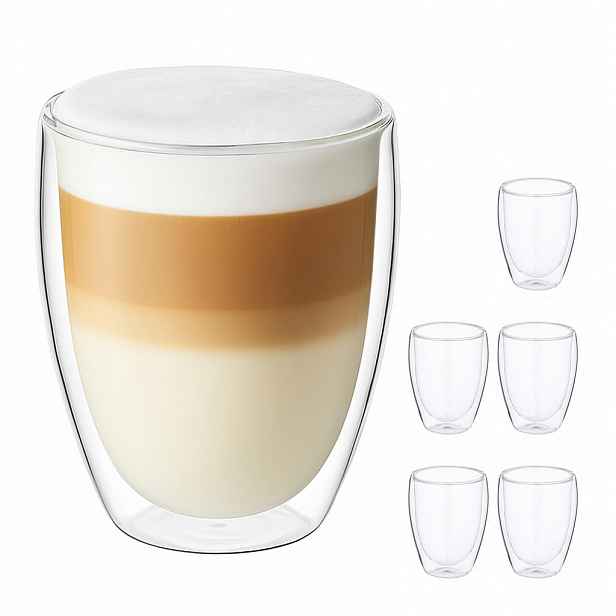 Relaxdays SKLENICE Transparentní 6dílná-sada 350 ml
