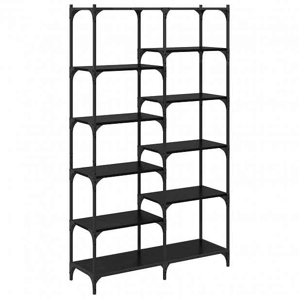 vidaXL Knihovna 9 úrovní 100 x 32 x 170 cm Kompozitní dřevo Černý dub
