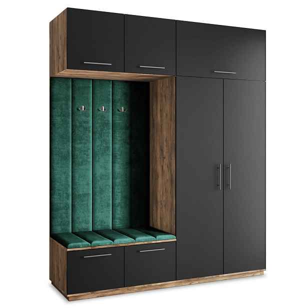 MASSENO MODERNÍ PŘEDSÍŇOVÁ SESTAVA REMA, 200/240/60 cm, dub Lefkas