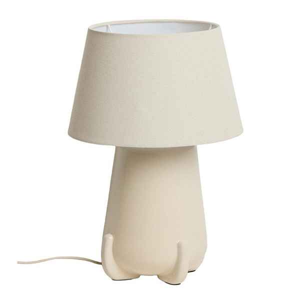 Béžová/slonovinová keramická stolní lampa (výška 45,5 cm) Odra – Kave Home