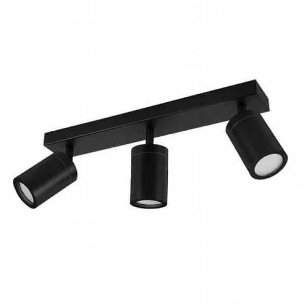 Lampa Koupelnová Nástěnná Lampa 3xGU10 Nad Zrcadlo Černá Nastavitelná IP44