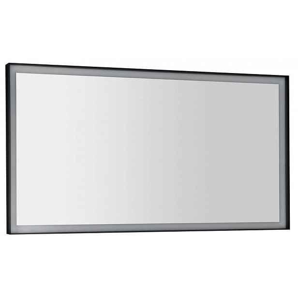 Sapho Sort LED - Zrcadlo s LED osvětlením, 120x70 cm, černá mat ST120