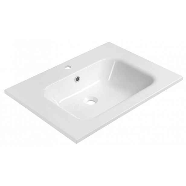 Sapho - Umyvadlo Areca 71x52 cm, s přepadem, otvor pro baterii, bílá AC071