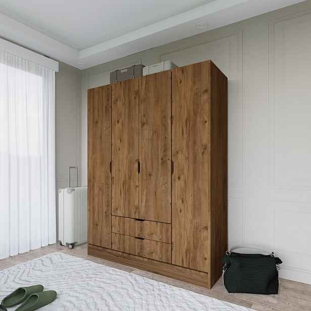 Šatní skříň 1600-046 - Walnut