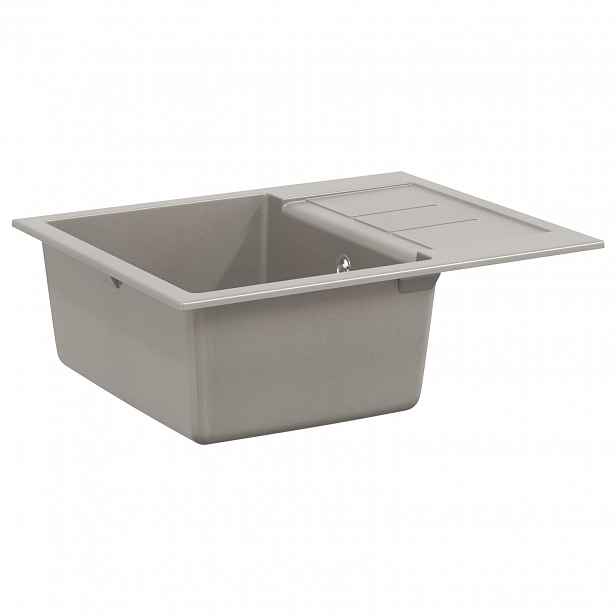 vidaXL Dřez Šedá 620 x 500 mm 80% Křemenné a 20% Pryskyřice